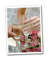 champagne wedding glasses